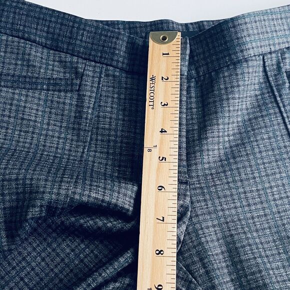 Amanda Chelsea Pants Size 6 Petite Gray Blue Plaid Ankle Career Preppy NEW - Picture 5 of 7